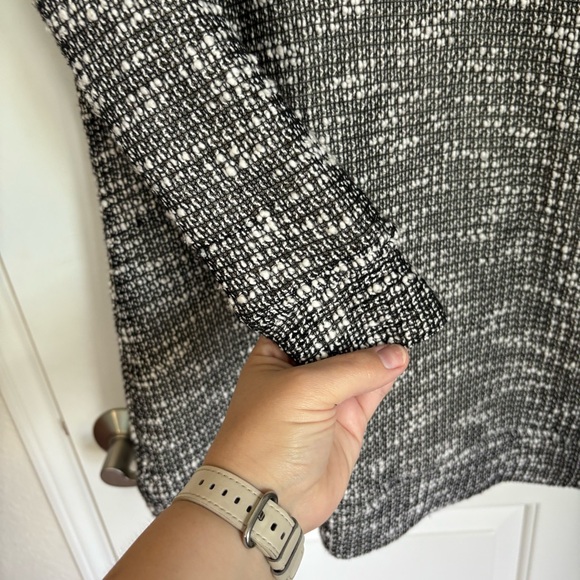 Fabletics Women’s Yukon Textured Lined Hooded Sweater Dress Black & White - S - Picture 3 of 7